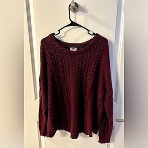 Old Navy Plus Size Knitted Sweater - Wine - XXL